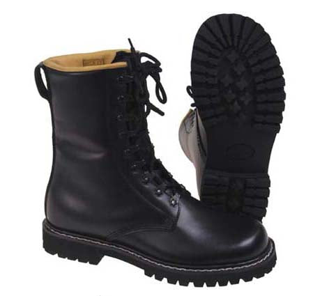 Fox Outdoor Combat stivali da combattimento in pelle con fodera in pelle, nero