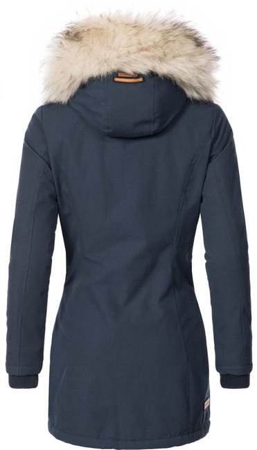 Navahoo Cristal giacca invernale da donna con cappuccio e pelliccia, navy
