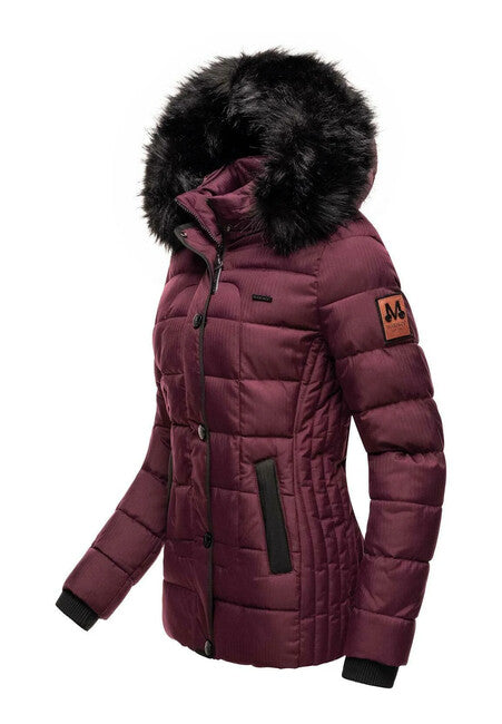 Marikoo Unique giacca invernale da donna con cappuccio, vino