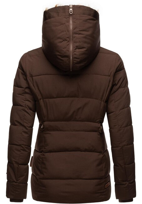 Marikoo Nekoo giacca invernale da donna con cappuccio, dark choco