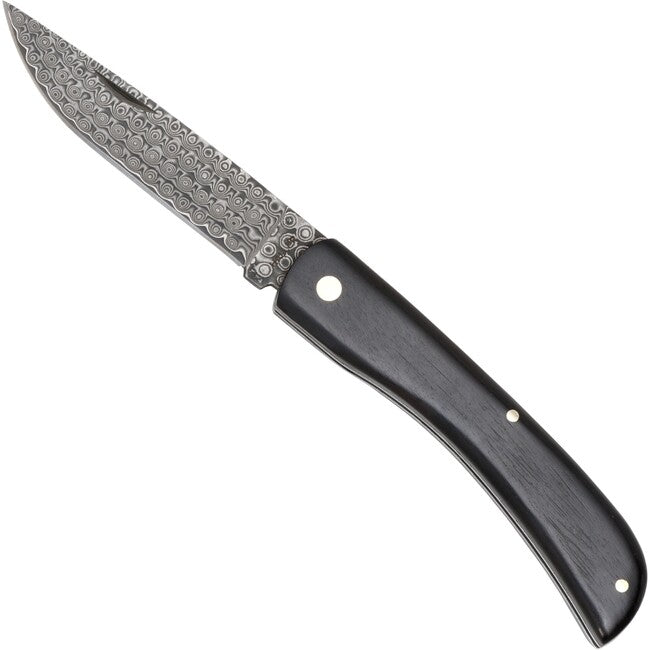 Haller Damast Coltello da sopravvivenza con acciaio damascato, Damast-Tame, impugnatura in ebano 42984
