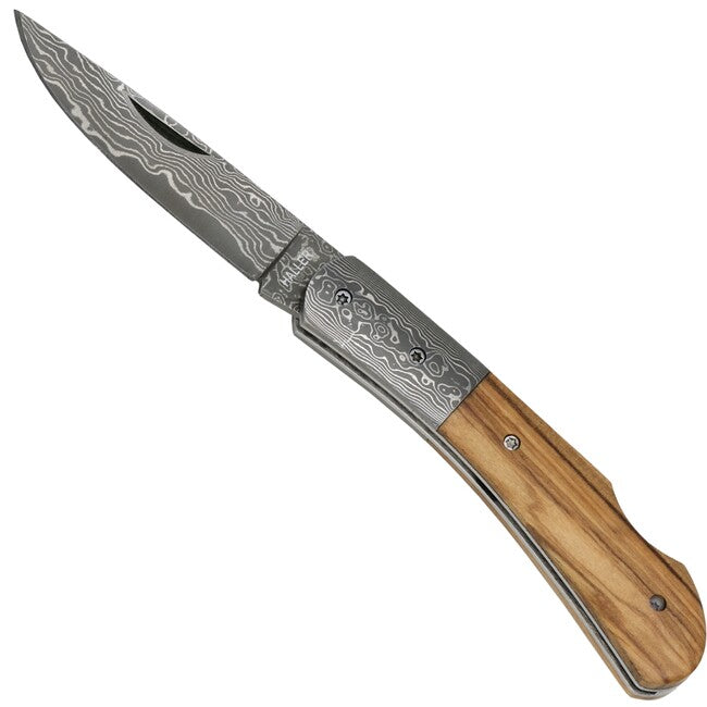 Haller Damast Coltello da sopravvivenza con acciaio damasco Damast-Tame, Olivo 42965