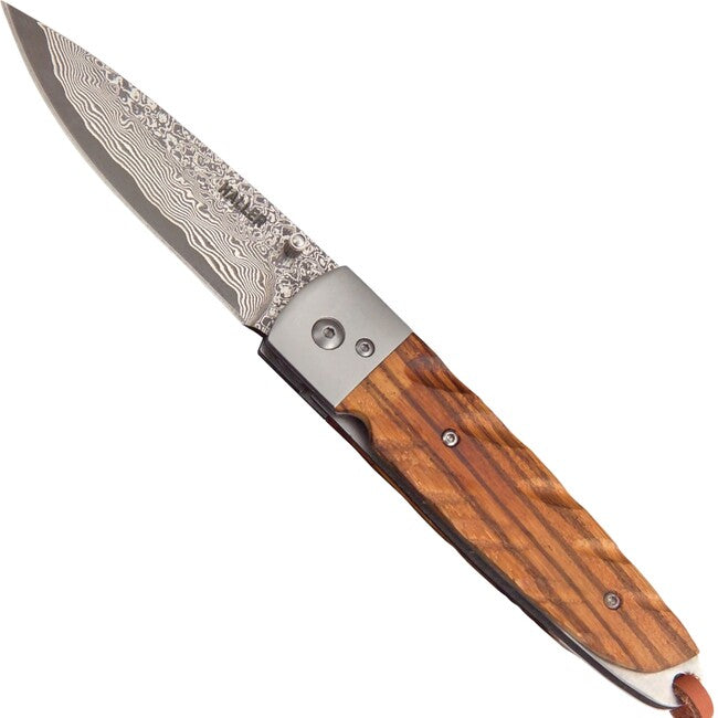 Haller Damast Coltello di sopravvivenza con acciaio damasco Damast-Tame Zebraholz 39 Lagen rfs