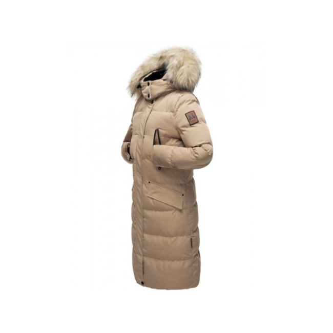 Marikoo Schneesternchen giacca invernale da donna con cappuccio, tortora