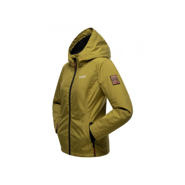 Marikoo BROMBEERE giacca transitoria da donna con cappuccio, verde muschio