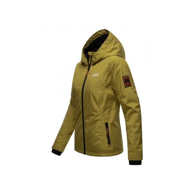 Marikoo BROMBEERE giacca transitoria da donna con cappuccio, verde muschio