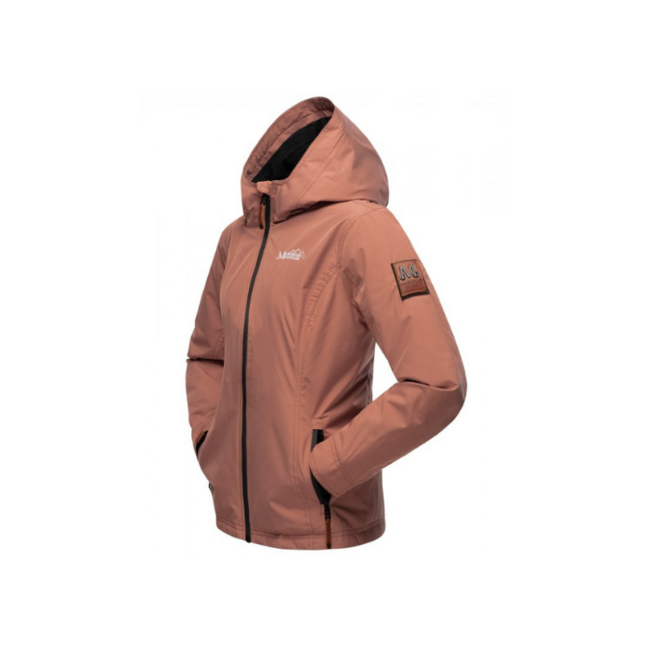 Marikoo BROMBEERE giacca transitoria da donna con cappuccio, terracotta