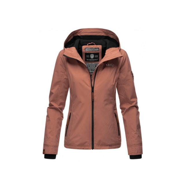 Marikoo BROMBEERE giacca transitoria da donna con cappuccio, terracotta