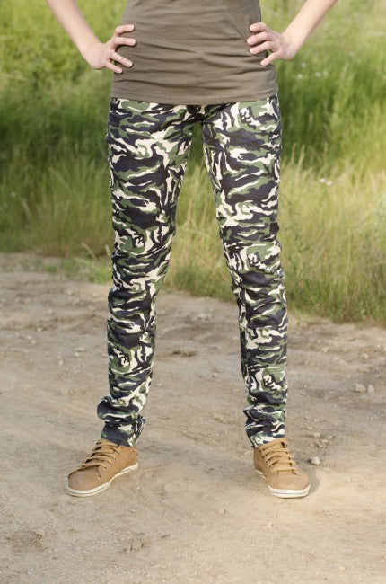 O&T Ping pantaloni da donna, naturale, mimetico