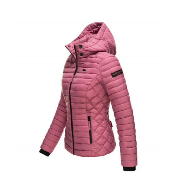 Marikoo Samtpfote giacca transitoria da donna con cappuccio, rosa scuro
