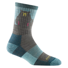 Darn Tough Bear Town Micro Crew Lightweight calze da trekking con imbottitura, Aqua