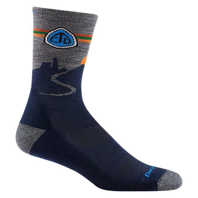 Darn Tough CDT Micro Crew calzini leggero con cuscino, eclipse