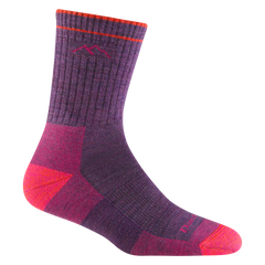 Darn Tough Hiker Micro Crew Midweight calze da trekking con imbottitura, Plum Heather