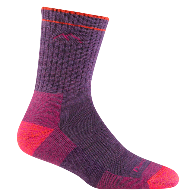 Darn Tough Hiker Micro Crew calzini medio leggero con cuscino, plum heather