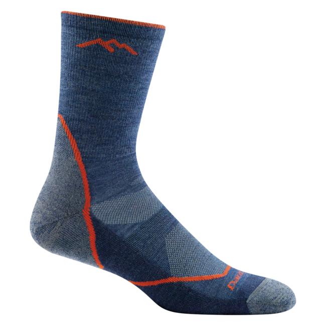 Darn Tough Light Hiker Micro Crew calzini leggero con cuscino, denim