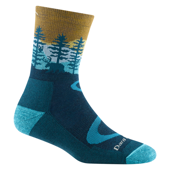 Darn Tough Northwoods Micro Crew calzini medio leggero con cuscino, dark teal
