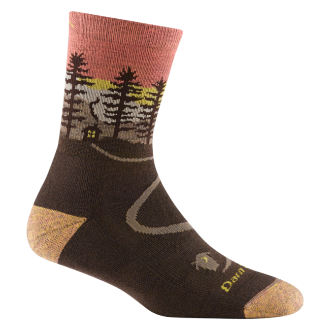 Darn Tough Northwoods Micro Crew calzini medio leggero con cuscino, earth