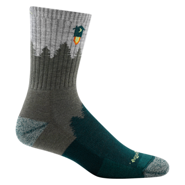 Darn Tough Number 2 Micro Crew calzini medio leggero con cuscino, verdi