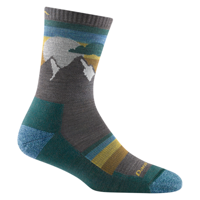 Darn Tough Sunset Ledge Micro Crew calzini leggero con cuscino, dark teal