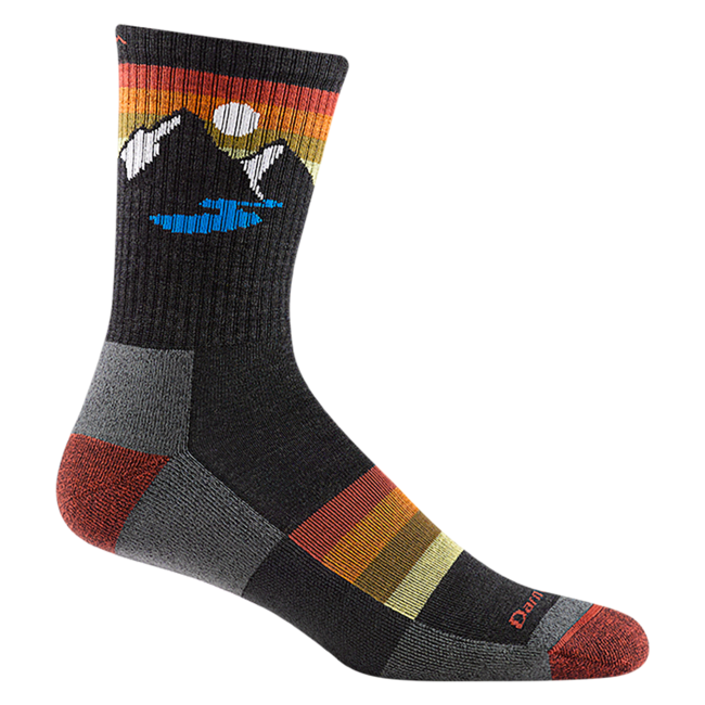 Darn Tough Sunset Ridge Micro Crew calzini leggero con cuscino, charcoal