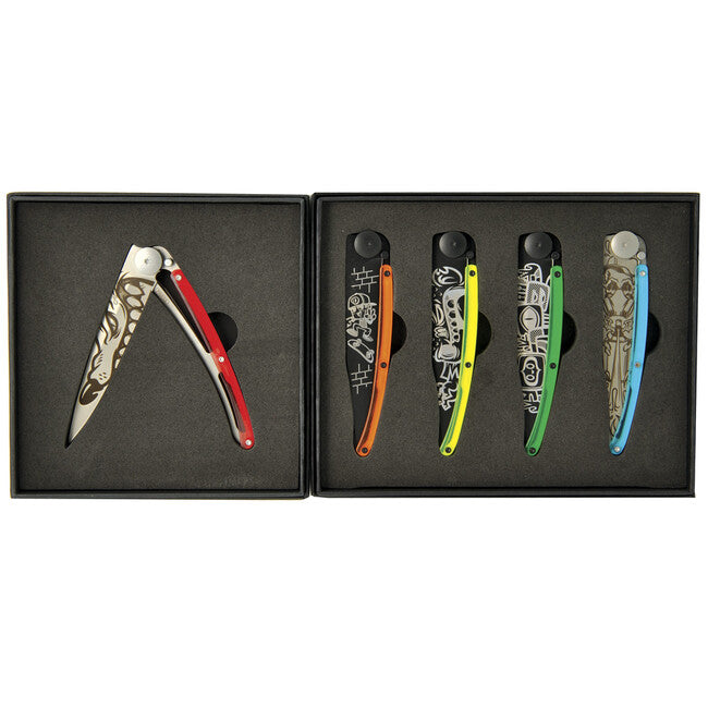 Deejo Tattoo Street set di 5 coltelli