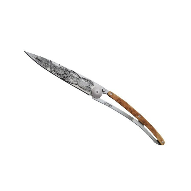 Deejo Fantasy Odin coltello in legno di ginepro