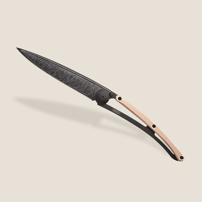 Deejo Coltello ORO Tattoo Oro rosa 18 carati Piuma