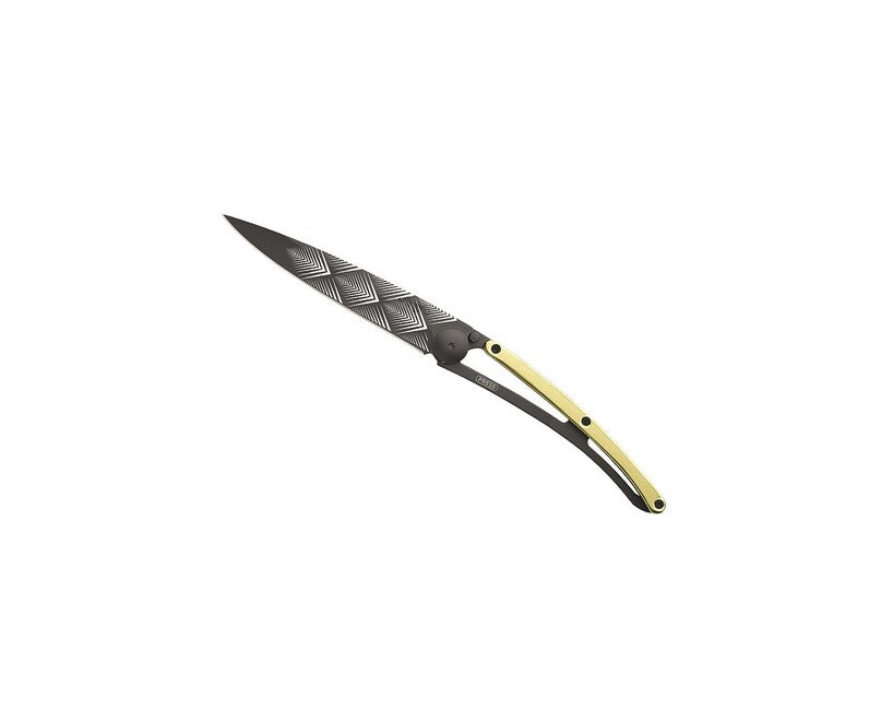 Deejo ORO Tattoo coltello Oro giallo 23 carati Art Deco
