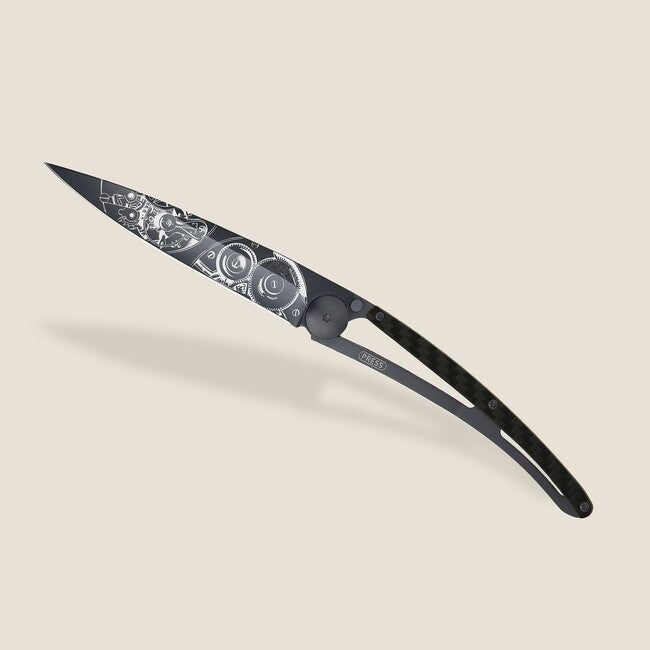 Deejo Horlogerie coltello di chiusura, nero carbonio orologiaio