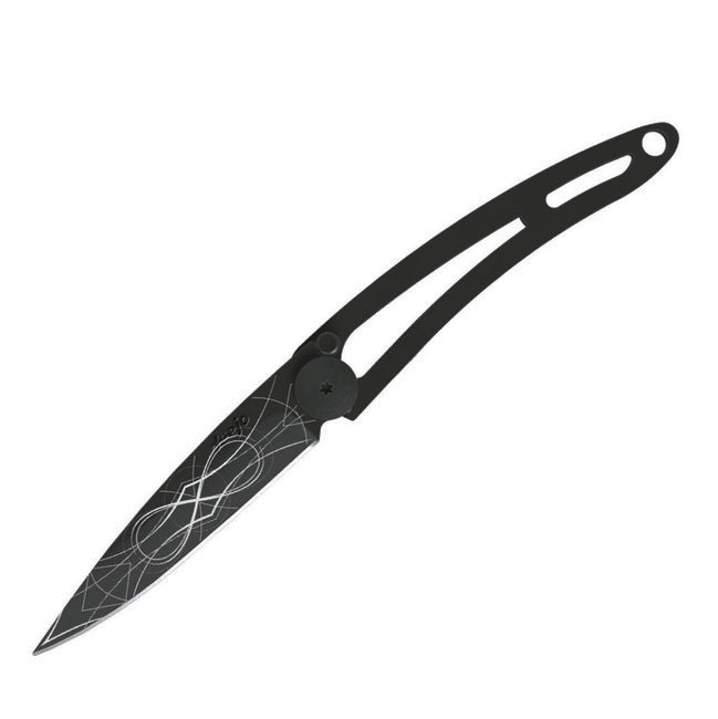 Deejo Nudo Coltello Tatuaggio Infinito, nero