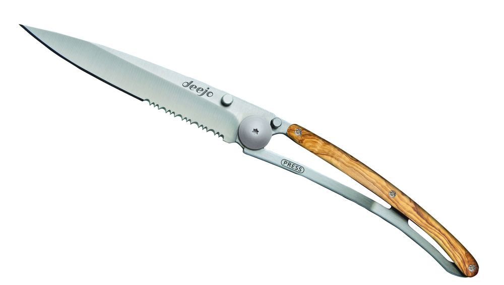 Deejo Serration coltello di chiusura in legno di corallo