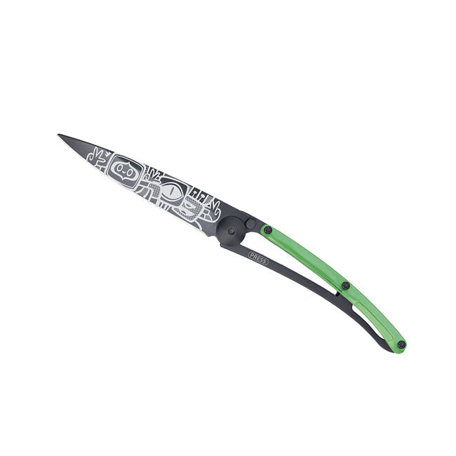 Deejo Coltello di chiusura collezione Street nero verde Pace