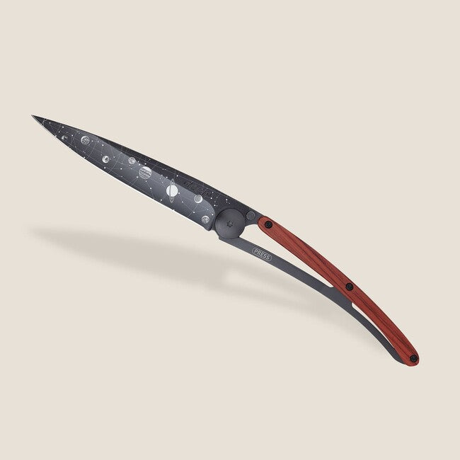 Deejo Tattoo coltello di chiusura, astro black coralwood