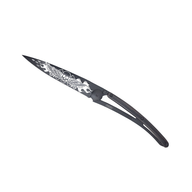 Deejo Tattoo coltello di chiusura, legno nero ebano