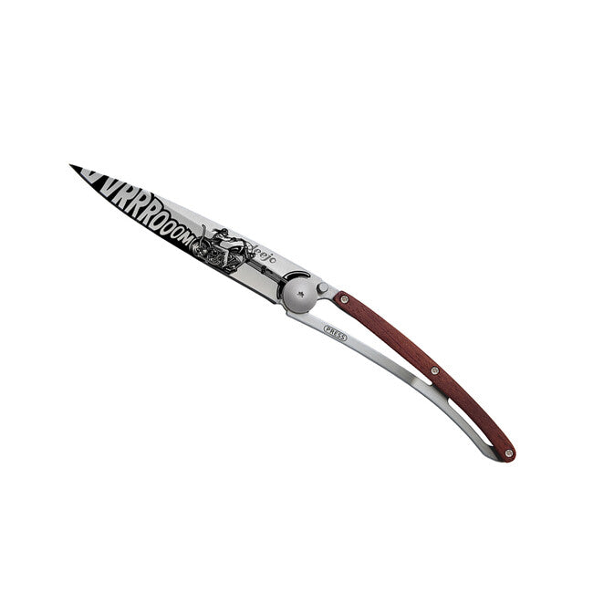 Deejo Tattoo Biker coltello pieghevole, coralwood