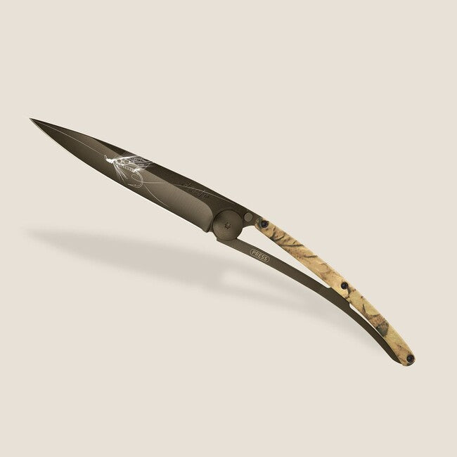 Deejo Tattoo coltello da chiusura , nero marrone mimetico argento wilkinson