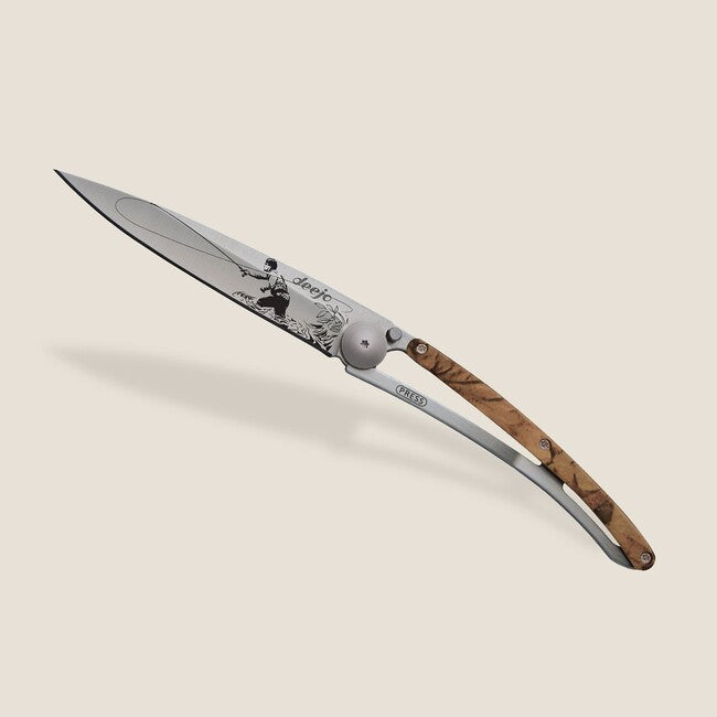 Deejo Tattoo camo coltello di chiusura, pesca a mosca