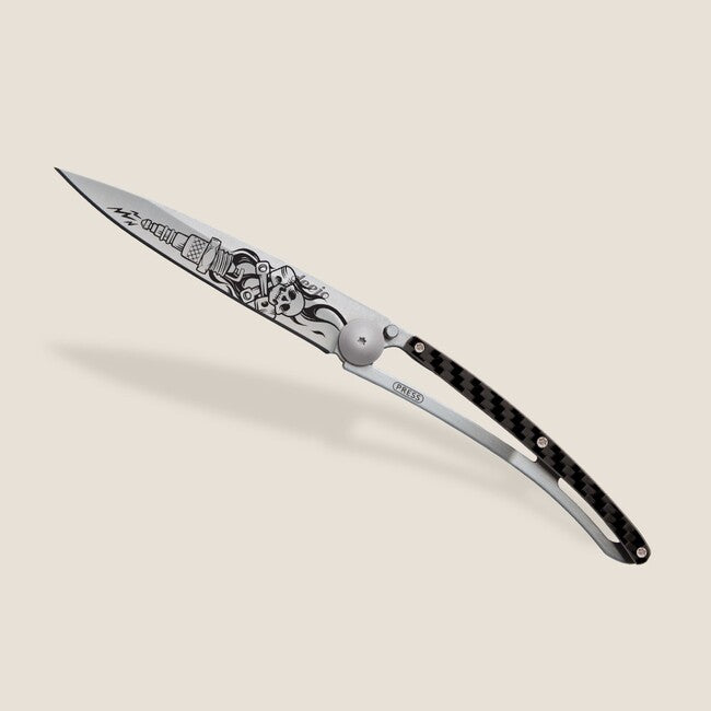 Deejo Tattoo fibra coltello di chiusura Biker