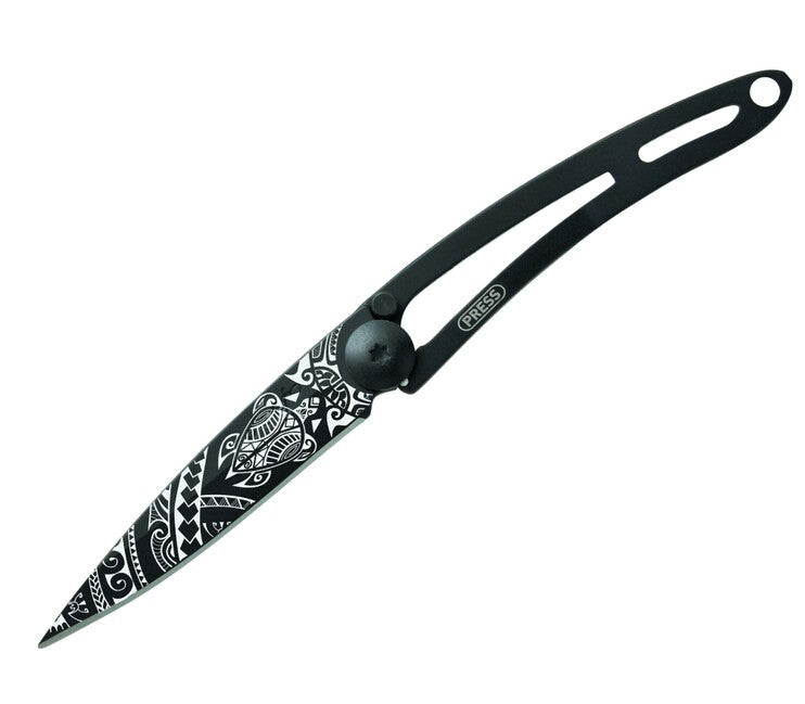 Deejo Naked Tatuaggio con chiusura a coltello, polynesian