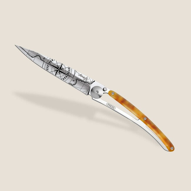 Deejo Tattoo Specchio di tartaruga Guscio di tartaruga Terra Incognita coltello di chiusura