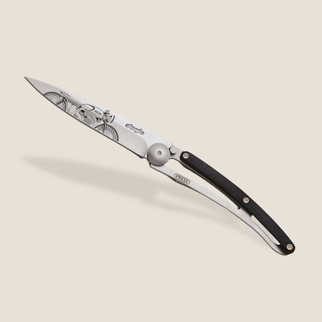 Deejo Tattoo legno Cafe Racer coltello di chiusura
