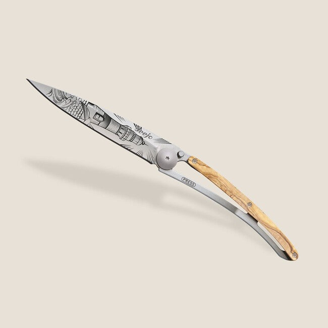 Deejo Tattoo legno coltello di chiusura Faro
