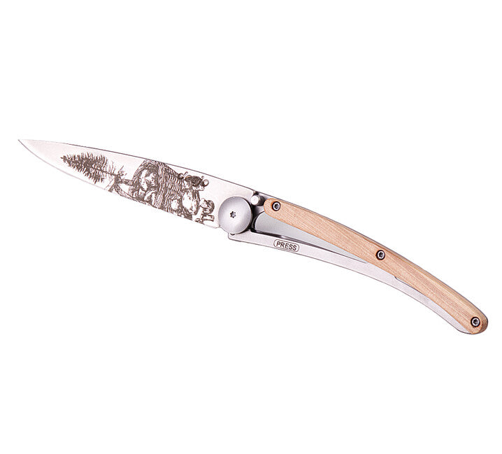 Deejo Tattoo legno coltello di chiusura fungo