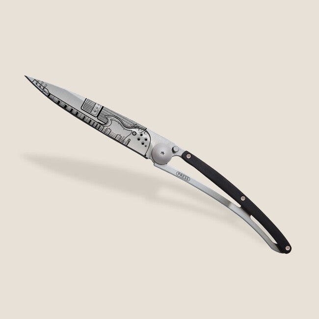 Deejo Tattoo legno coltello di chiusura Rock´n Roll