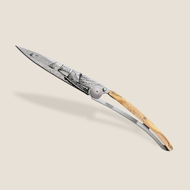 Deejo Tattoo legno coltello chiusura, vela
