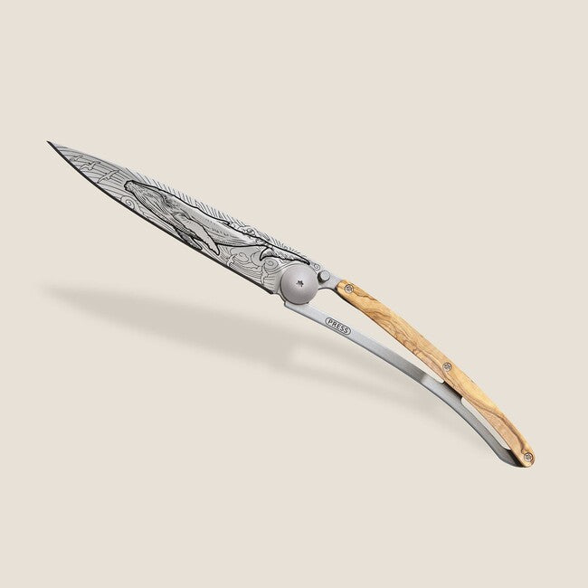 Deejo Tattoo legno Coltello di chiusura Balena
