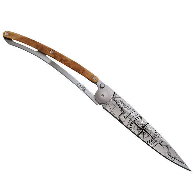 Deejo Terra Incognita coltello di chiusura in titanio