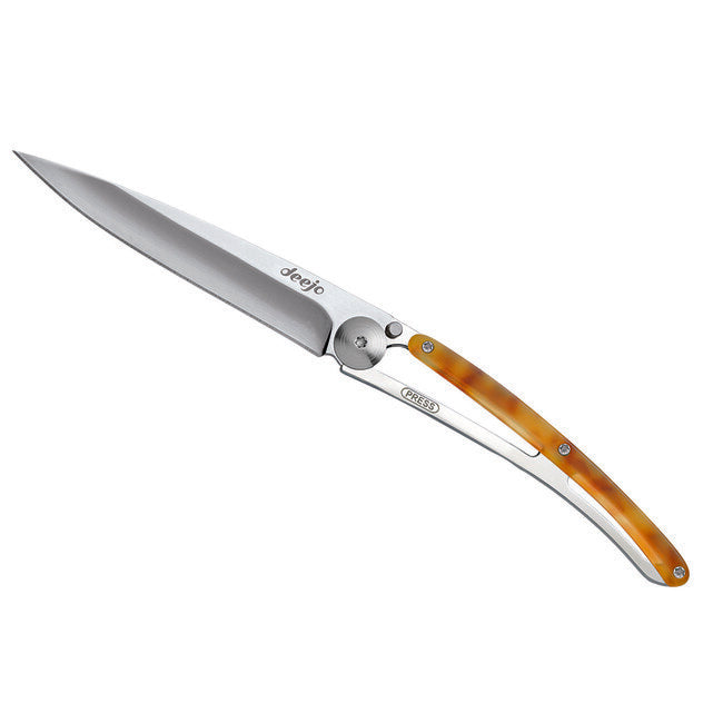 Deejo Turtle Grezzo coltello di chiusura a guscio di tartaruga