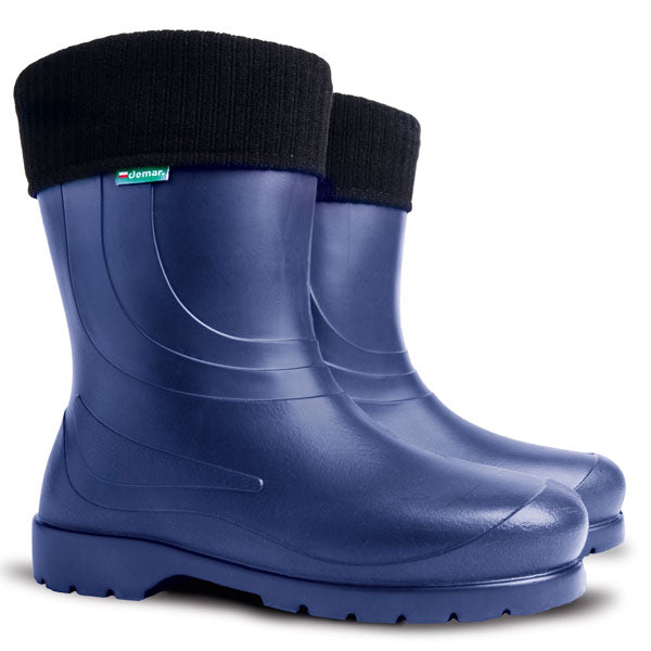 Demar Laura stivali da lavoro in gomma da donna con soletta calda, blu navy