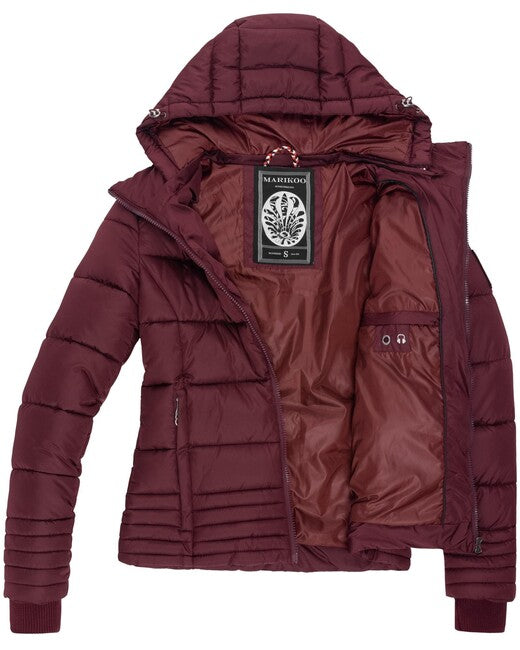 Marikoo SOLE giacca invernale da donna con cappuccio, vino